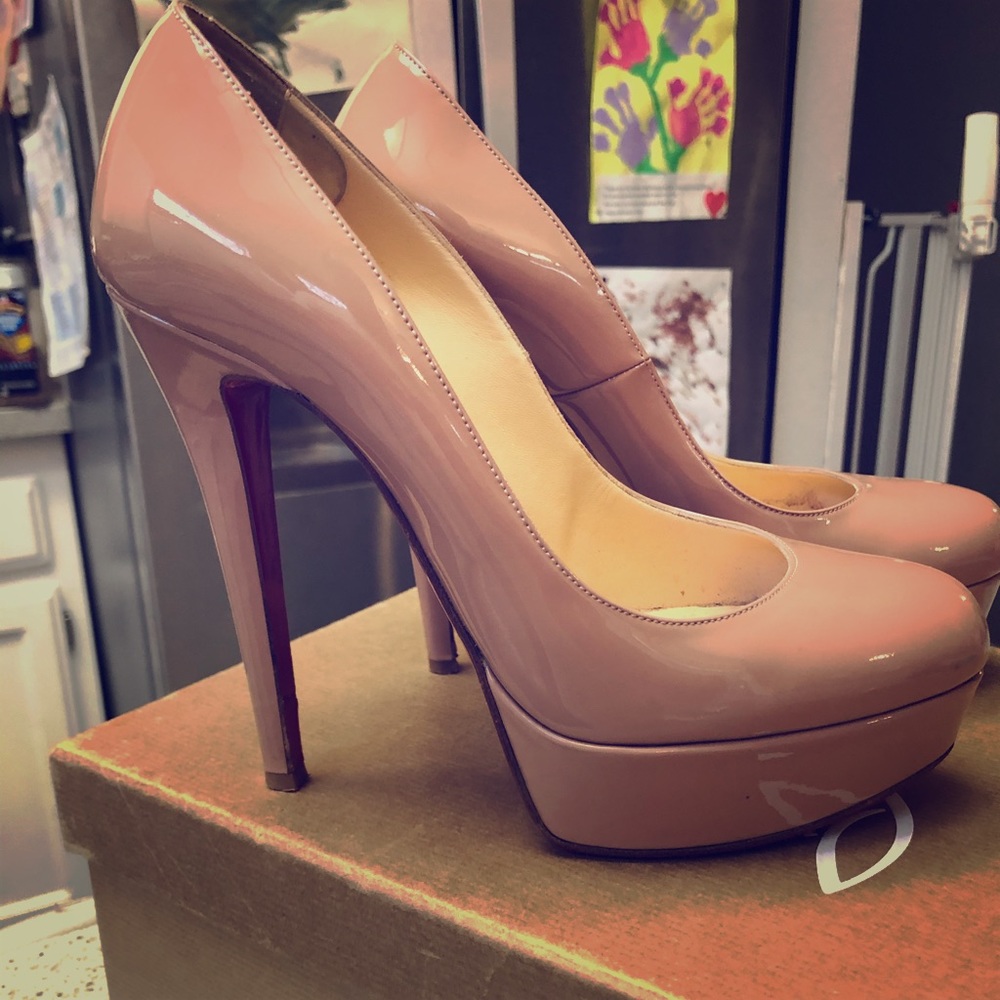 Christian Louboutin Bianca 140mm Sz 36.5 nude